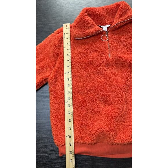 Topshop Woman’s Fuzzy 1/4 Zip Pullover Size 4, Warm Cozy Fall - Picture 3 of 5